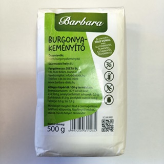 Gluténmentes burgonyakeményítő - Barbara
